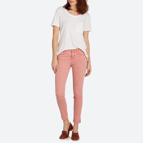 Current/Elliott The Side Slit Stiletto Jeans in Faded Red (Pink) Sz 23 NWT $208 - Picture 4 of 11